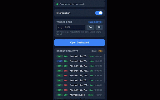 Intercept API: Localhost Tunnel & Debugger :: Debug, replay & mock localhost API requests, test webhooks, and share your local server via a secure tunnel — right from Chrome.