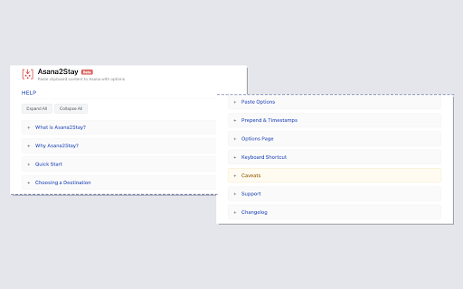Asana2Stay :: Powerful clipboard paste to Asana: Paste from anywhere to any Asana task, subtask, or project flexibly and without navigating there