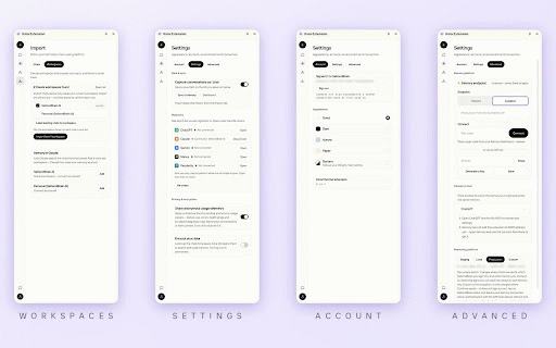 Kora for Chrome :: One memory for every AI. Kora captures your ChatGPT, Claude, Gemini, Perplexity & Manus chats so you can search and continue them.