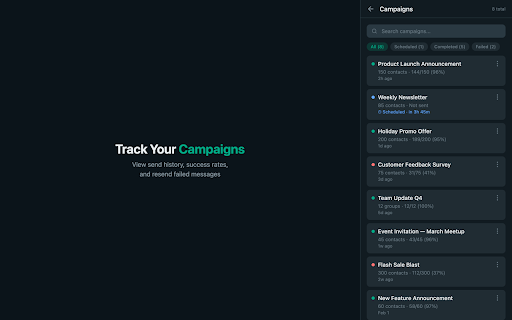 WA Spark :: Bulk messaging & analytics for WhatsApp