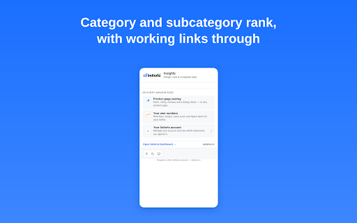 Sellerio Insights — Amazon, Flipkart & Meesho Listing Score & Rank :: Listing score, category rank, ratings and seller data on any Amazon, Flipkart or Meesho product page — from your Sellerio account.
