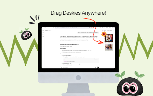 Deskie – Frames & Decor for Your Screen :: Add photo frames and cute decor to your screen. Drag them around, hide them anytime, and switch things up whenever you want.