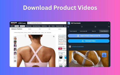 AMZ Downloader - Amazon Videos and Images Downloader :: Downloads Amazon product and variations images and videos and exports links to CSV.