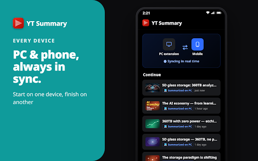 YT Summary— YouTube Summarizer :: Summarize YouTube videos your way, in one click.