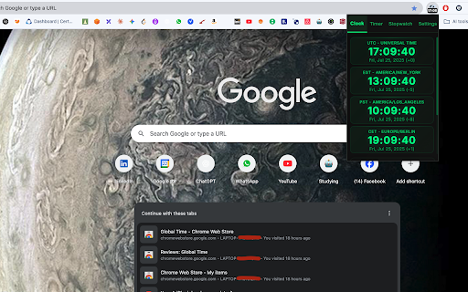 Global Time - UTC Clock & Convert :: Multi-timezone clock with drag reorder, custom lists & presets. Timer, Stopwatch & Time Converter included.