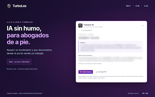 TurboLex :: Pack de herramientas avanzadas y automatizaciones para navegar los portales judiciales a máxima velocidad.