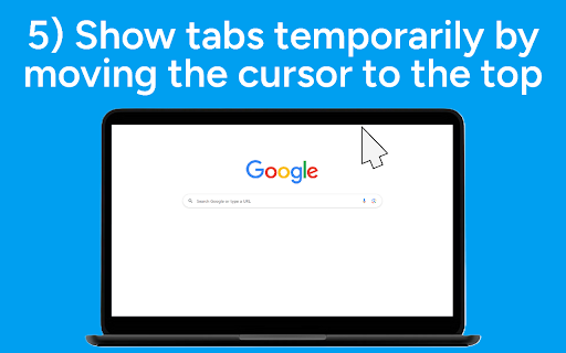 Auto Full Screen for Tabs & Videos :: Toggle tab full screen by placing the cursor at the top. Toggle video full screen video by pressing play & pause.