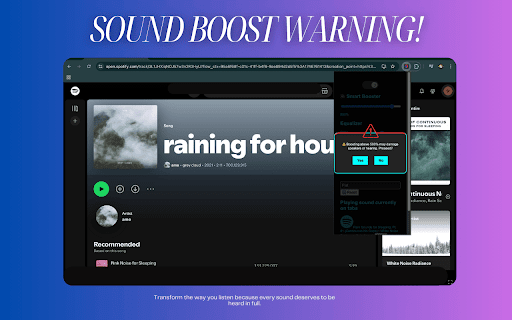 Boostrix - Smart Sound Booster - Volume Amplifier & Equalizer (1000% Boost) :: 🔊 Boost beyond 900%, fine-tune with EQ presetes, and switch themes in a click total audio control in your browser!