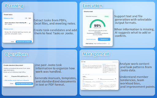 Jooto Next :: 作業時間記録・Next Tasks・AI支援・分析レポートで、仕事の計画から実行、振り返りまで支援します。