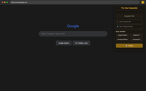 The One Suspender - UnaSuspender :: Auto-suspend inactive tabs with full manual controls and preferences.