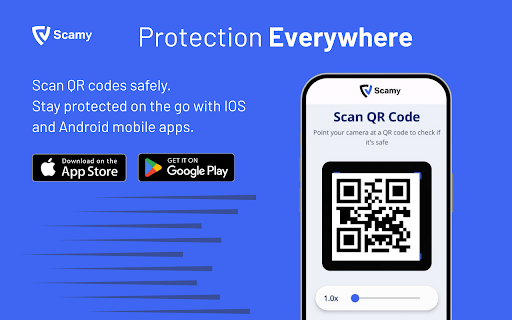 Scamy :: Advanced scam and malicious URL detection with user statistics.