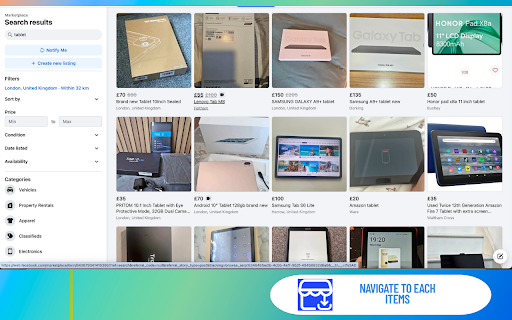 FB Marketplace Scraper , Extract facebook Marketplace listings :: Scrape and export product data from Facebook Marketplace. Easily collect item informations to use for market analysis and reselling.