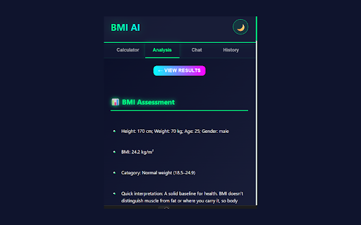 BMI AI Calculator :: AI-powered BMI calculator with personalized health analysis and fitness recommendations