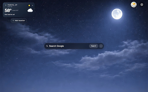 Bright Sky Weather Tab :: Weather forecast as your new tab page — location search, hourly and daily forecasts