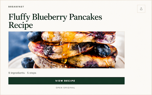 Recipe Snag :: Instantly save Just. The. Recipe. No noise, no story, no clutter