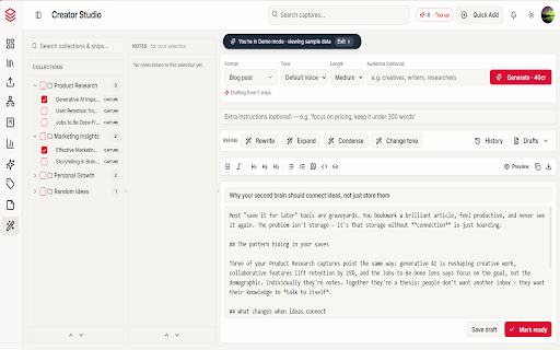 WebSnips :: Capture, contextualize, and connect ideas across the web. Your personal knowledge clipper.