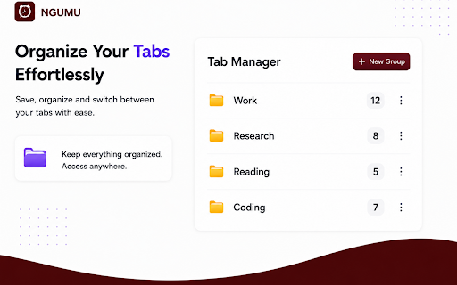 NGUMU: Screen Time Control :: A productivity-focused screen time management extension with customizable timers and work-break cycles