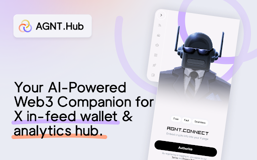 AGNT.Connect :: AI-powered Web3 extension that brings degen analytics, self-custodial wallet, and AI agents inside X.