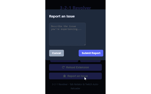 3-2-1 Revolver - Tab Rotator & Twitch Auto-Reloader :: Automatically rotate through open tabs and auto-refresh Twitch player on errors. (Right Click To Open Options & To Start Extension.)
