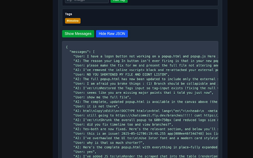 ChatCommit :: Git‑like version control for ChatGPT: commits, branches, merges, tags, and more.