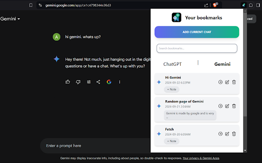 AI Chat Bookmarks :: Saving important chats in your ChatGPT and Gemini