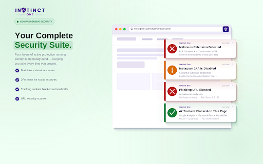 Inxtinct One :: Inxtinct One uses AI agents to check links, emails, websites and screenshots to detect phishing scams before you interact.