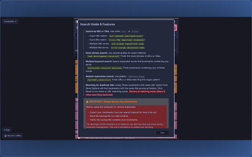 Quick Duplicate Bookmarks Finder :: Quick Duplicate Bookmarks Finder is a browser extension designed to help you efficiently search and eliminate duplicate bookmarks